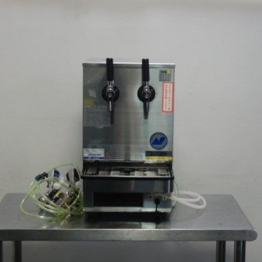 2019年製 ニットク 2口 ビール サーバー BSE-30W ヘッド 減圧弁 付 ビア ディスペンサー W308D466H534mm 27kg