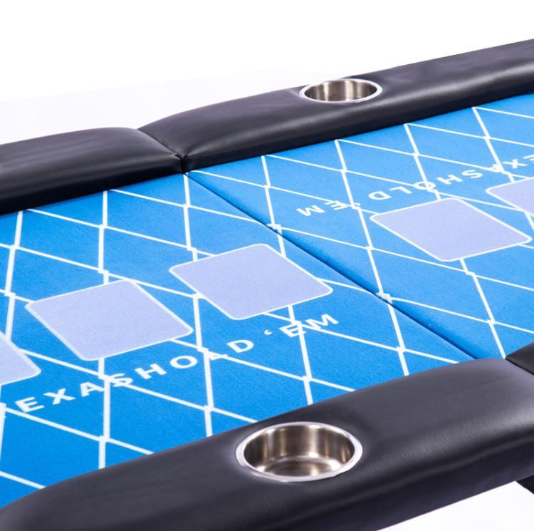 徳州ポーカーテーブル鉄脚折り畳むことができます収納持ち運び便利チェスルームゲームチップテーブル娯楽