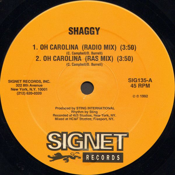米12” Shaggy / Rayvon Oh Carolina / Rivers Of Babylon SIG135