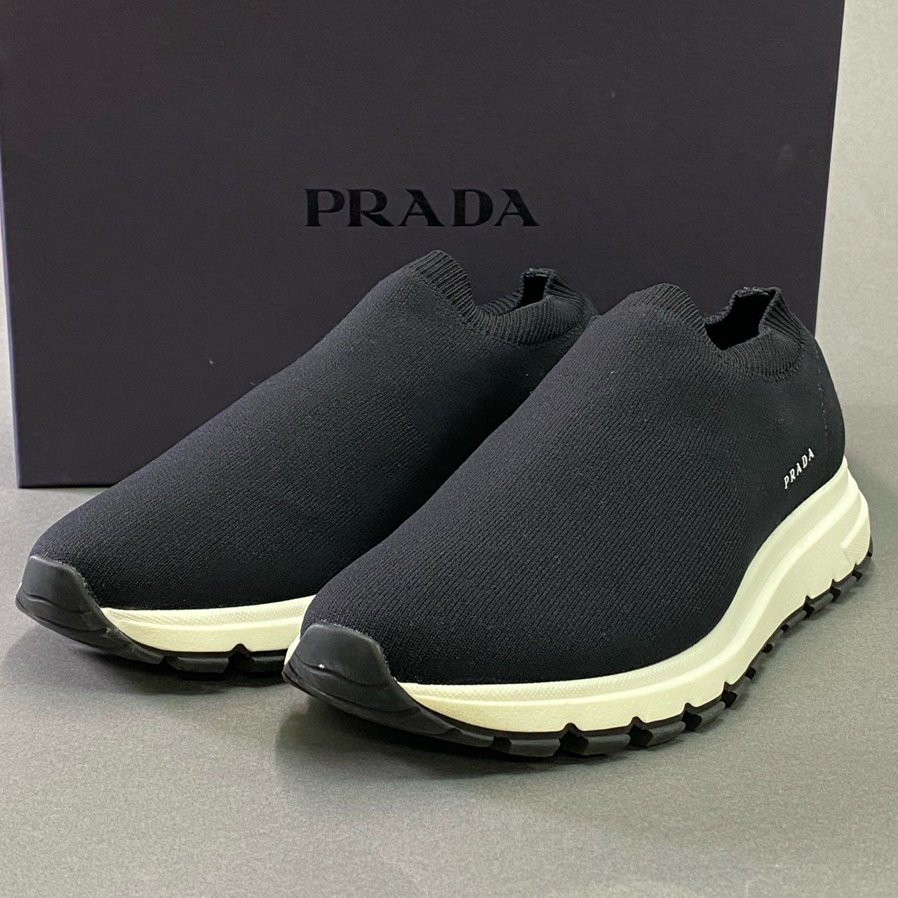 1d21 《美品》 PRADA プラダ Knit Socks Sneakers ニットソックス  