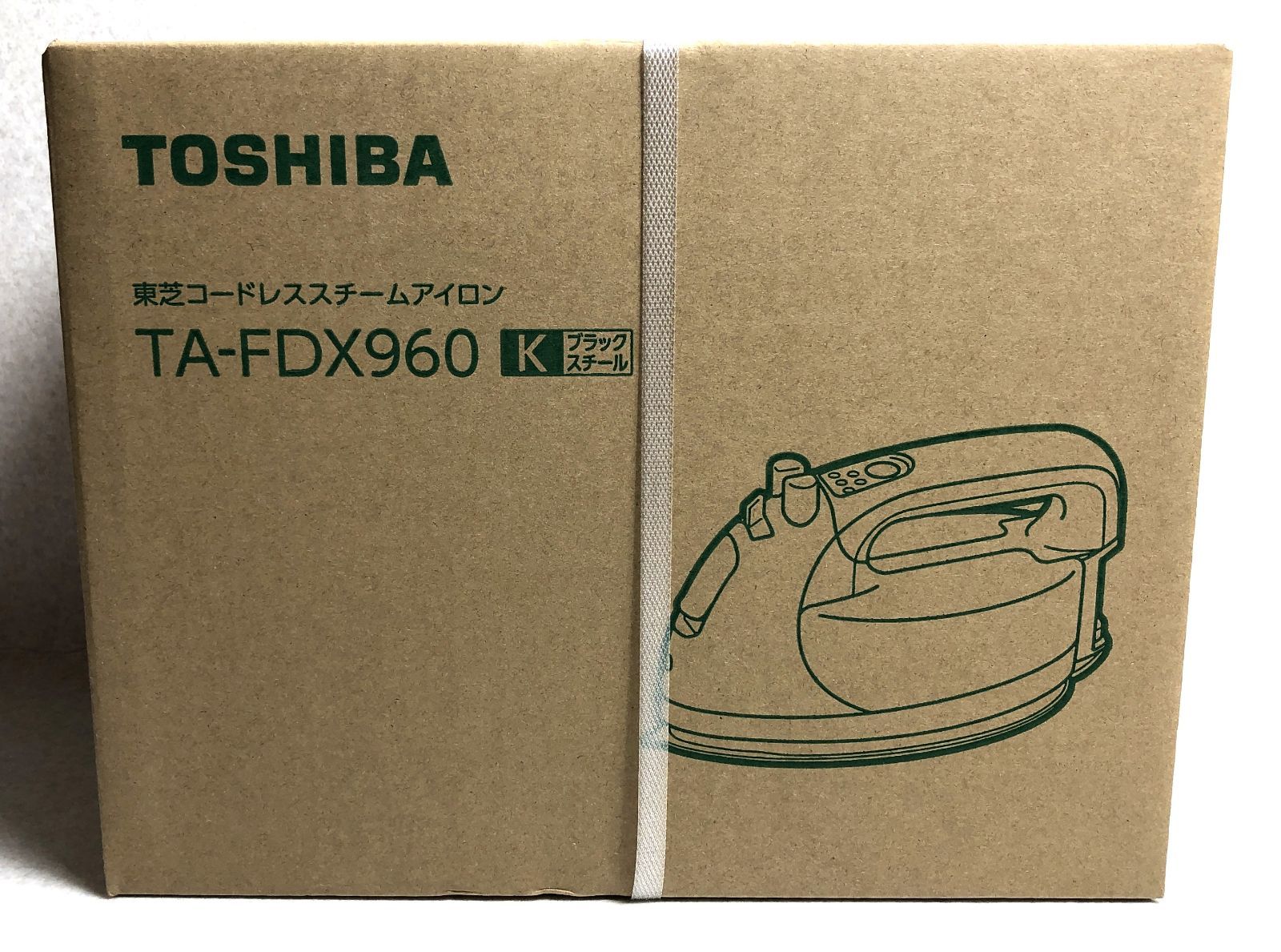 【新品・未開封】TOSHIBA TA-FDX960 アイロン コードレススチームアイロン ブラックスチール TA-FDX960-K [ハンガー