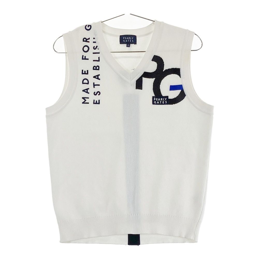 サイズ：0 PEARLY GATES パーリーゲイツ Vネック ニットベスト