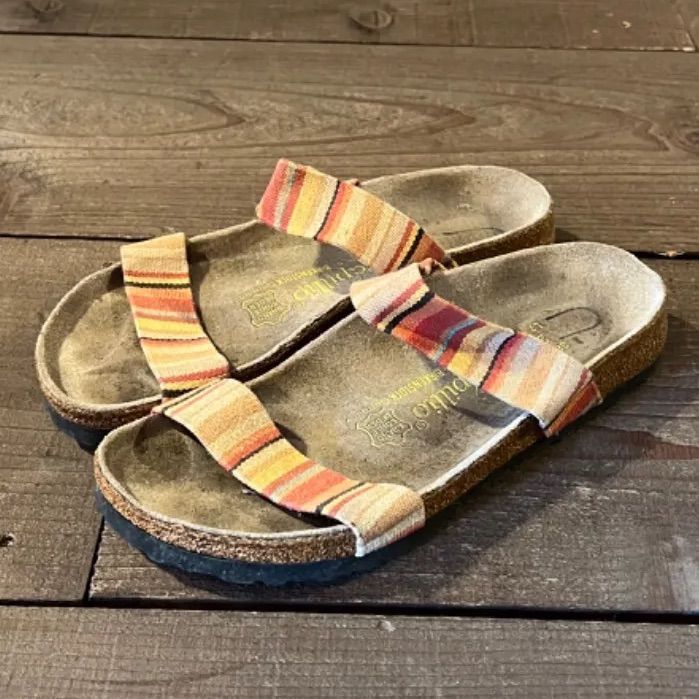 BIRKEN STOCK papillio ビルケンシュトック パピリオ コンフォートサンダル マルチストライプ サイズ38 24.5cm - メルカリ