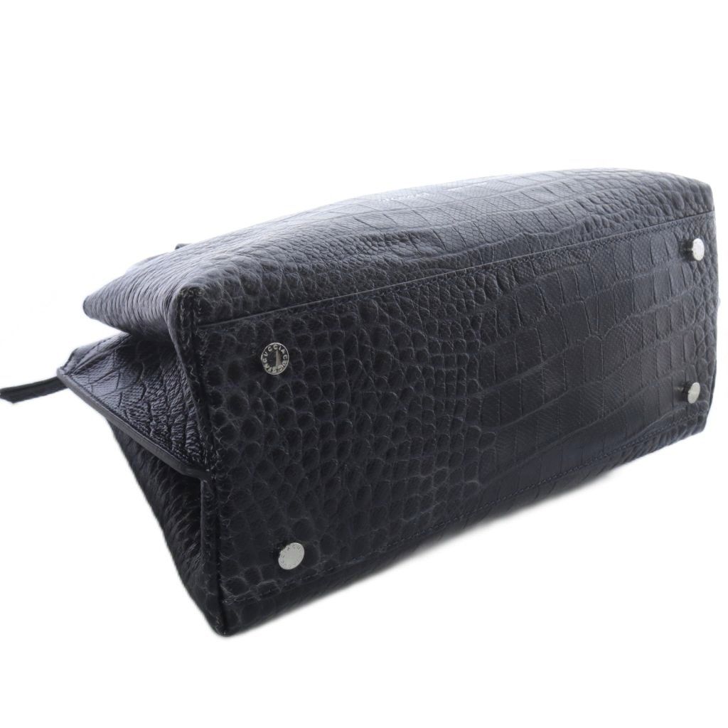 イアクッチ IACUCCI レザー クロコ 型押し 2WAYバッグ