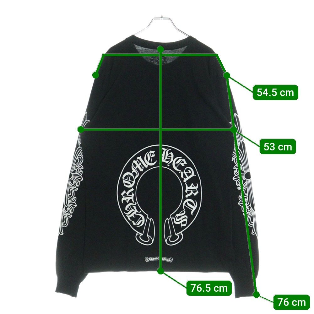 CHROME HEARTS (クロムハーツ) Floral Horseshoe L/S Tee CHROME HEARTS (クロムハーツ) Floral Horseshoe L/S Tee