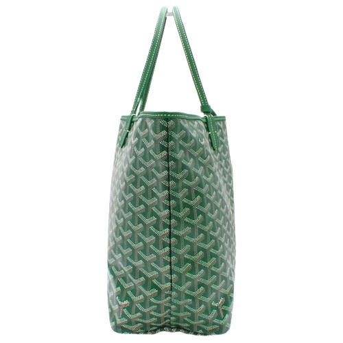 GOYARD(ゴヤール) サン・ルイ PM トートバッグ 肩掛け ショルダー ショッピングバッグ ヘリンボーン柄 PVCコーティングキャンバス ゴヤールディンキャンバス グリーン緑 シルバー金具 ユニセックス 40803001935【新品】【アラモード】