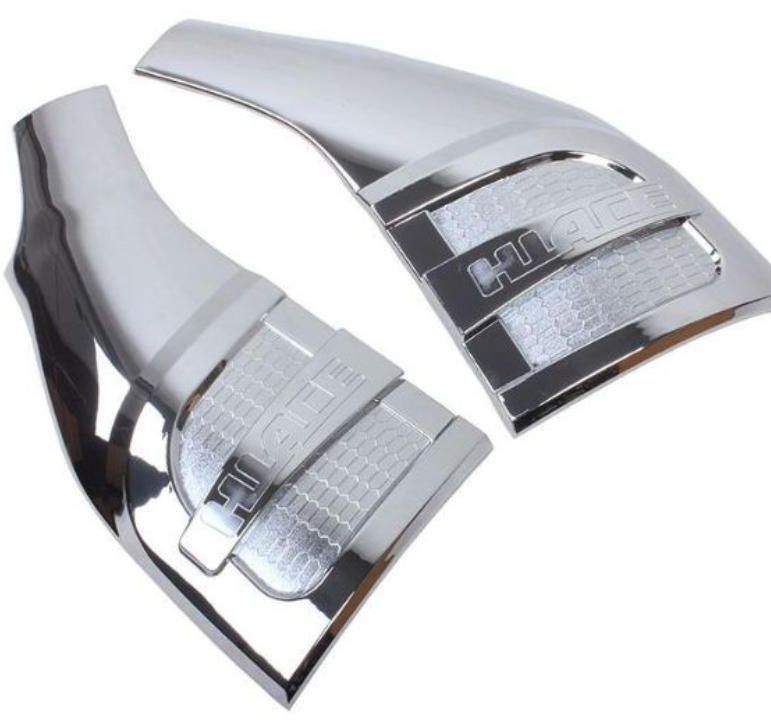 abs クローム サイド フードガード ボンネット パーツ トヨタハイエース コミューター 2005-2018