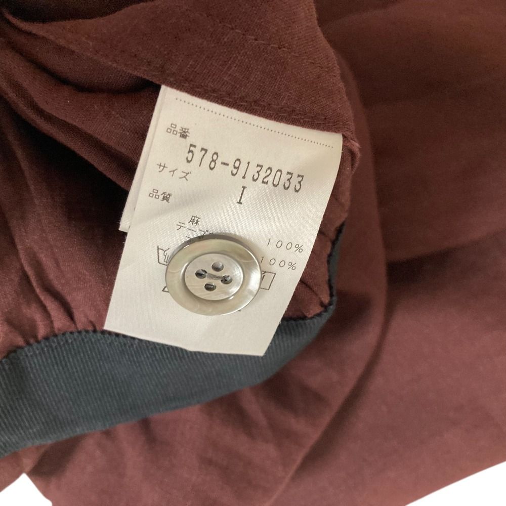 マーガレットハウエル フレアスカート サイドボタン リネン タグ付 美品 MARGARET HOWELL マーガレットハウエル LIGHT WEIGHT LINEN