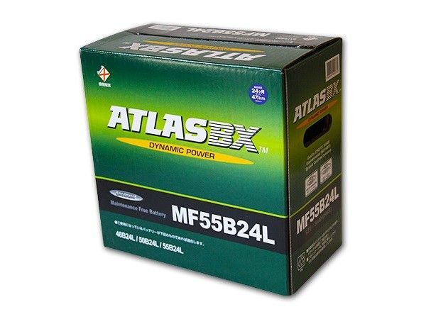 アトラスバッテリー ATLASBX MF 55B24L 46B24L 50B24L 60B24L 適合 ミニバン コンパクトカー 国産車