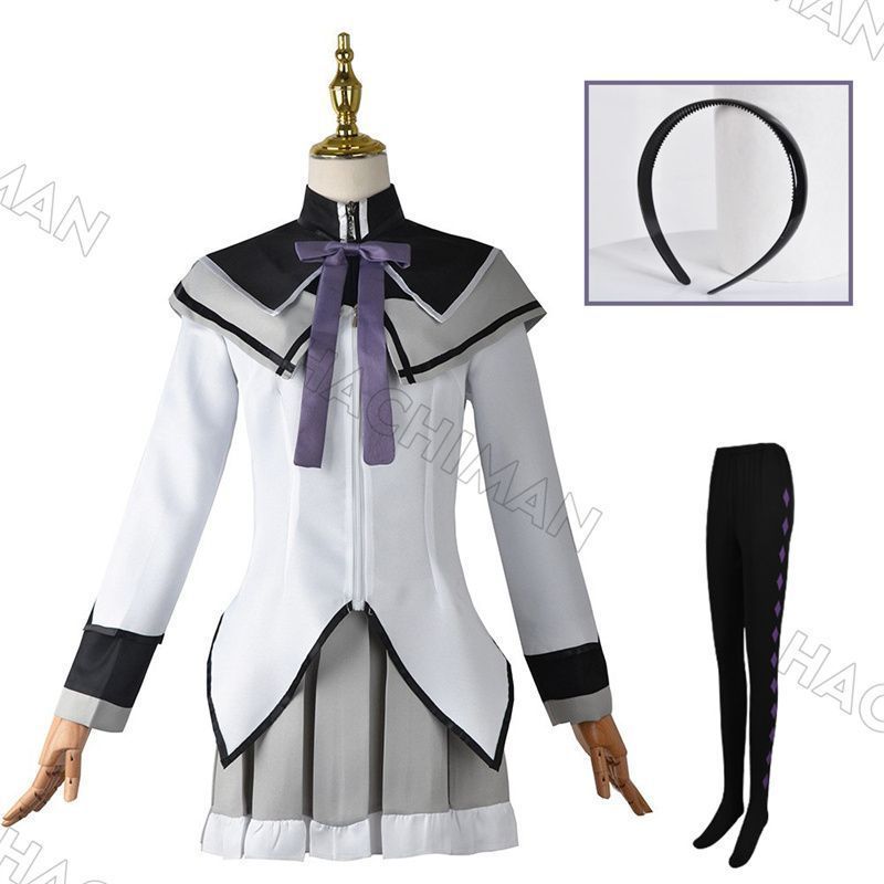 暁美ほむら 開戦服 コスプレ 衣装 ウイッグ付き 魔法少女 まどかマギカ あけみほむら コスチューム cosplay イベント 仮装 ハロウイン クリスマス コスチューム 文化祭