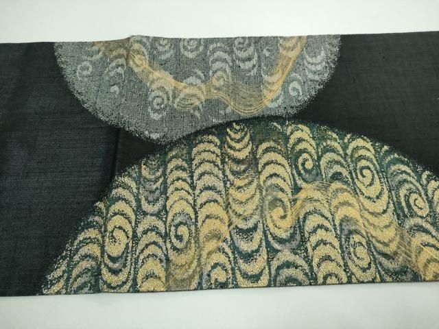 平和屋本店□極上 名門 しょうざん 生紬 紙屋川伝承 絹漉貴 太鼓柄袋帯  