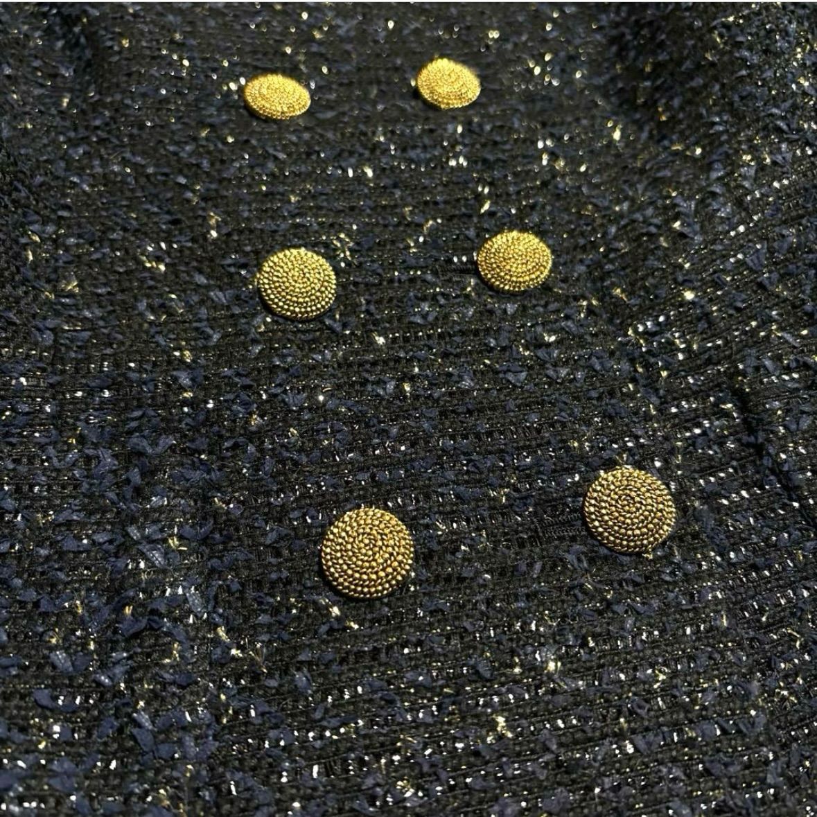 金ボタン スキッパー