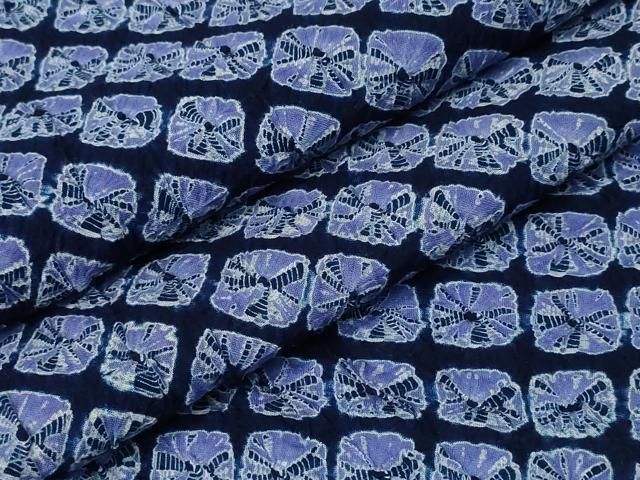 平和屋着物∴夏物 浴衣 有松鳴海絞り 蜘蛛絞り 斜線文 綿 CAAW1185ng