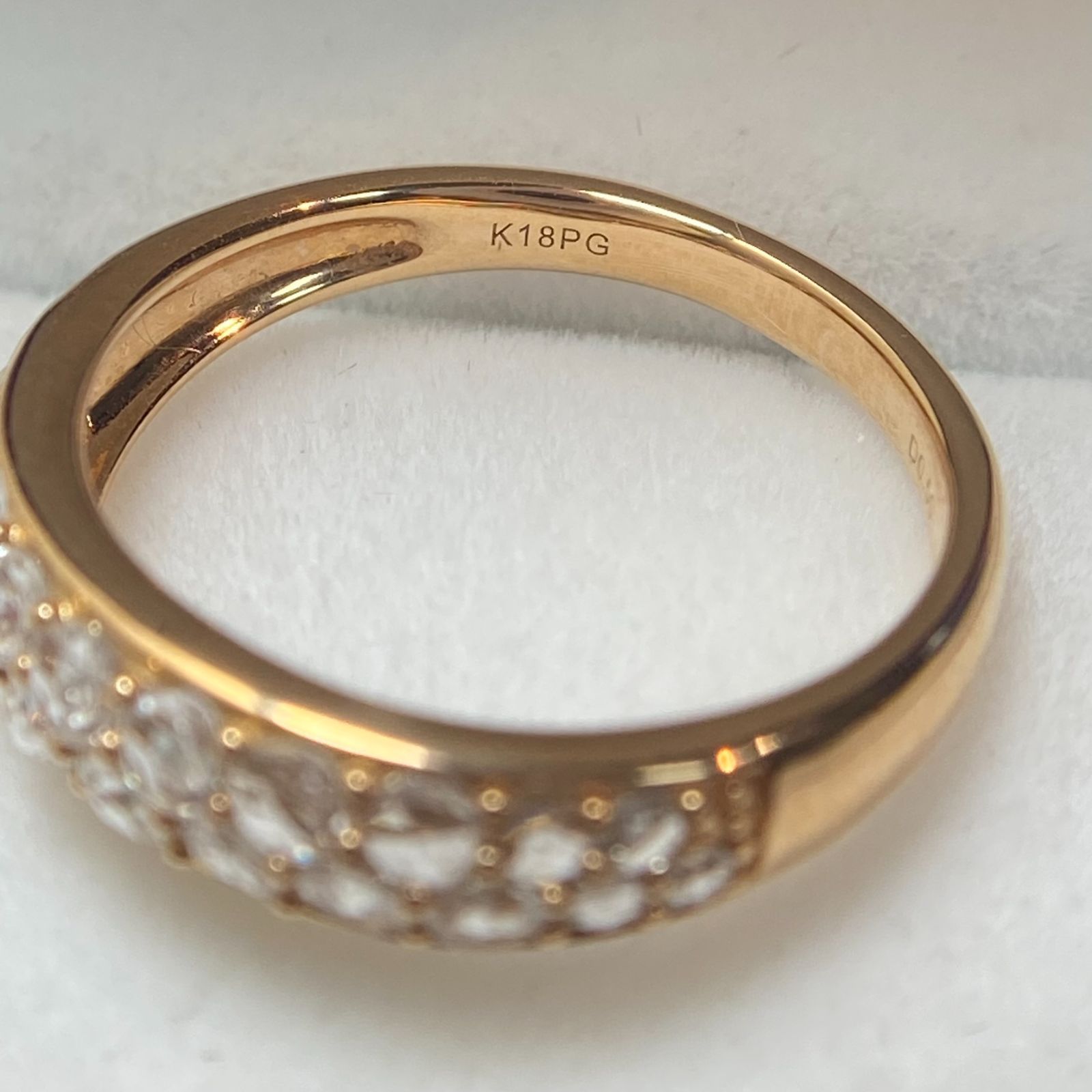 ローズカットダイヤモンドリング K18 PG ダイヤモンド0.50ct ＃12 