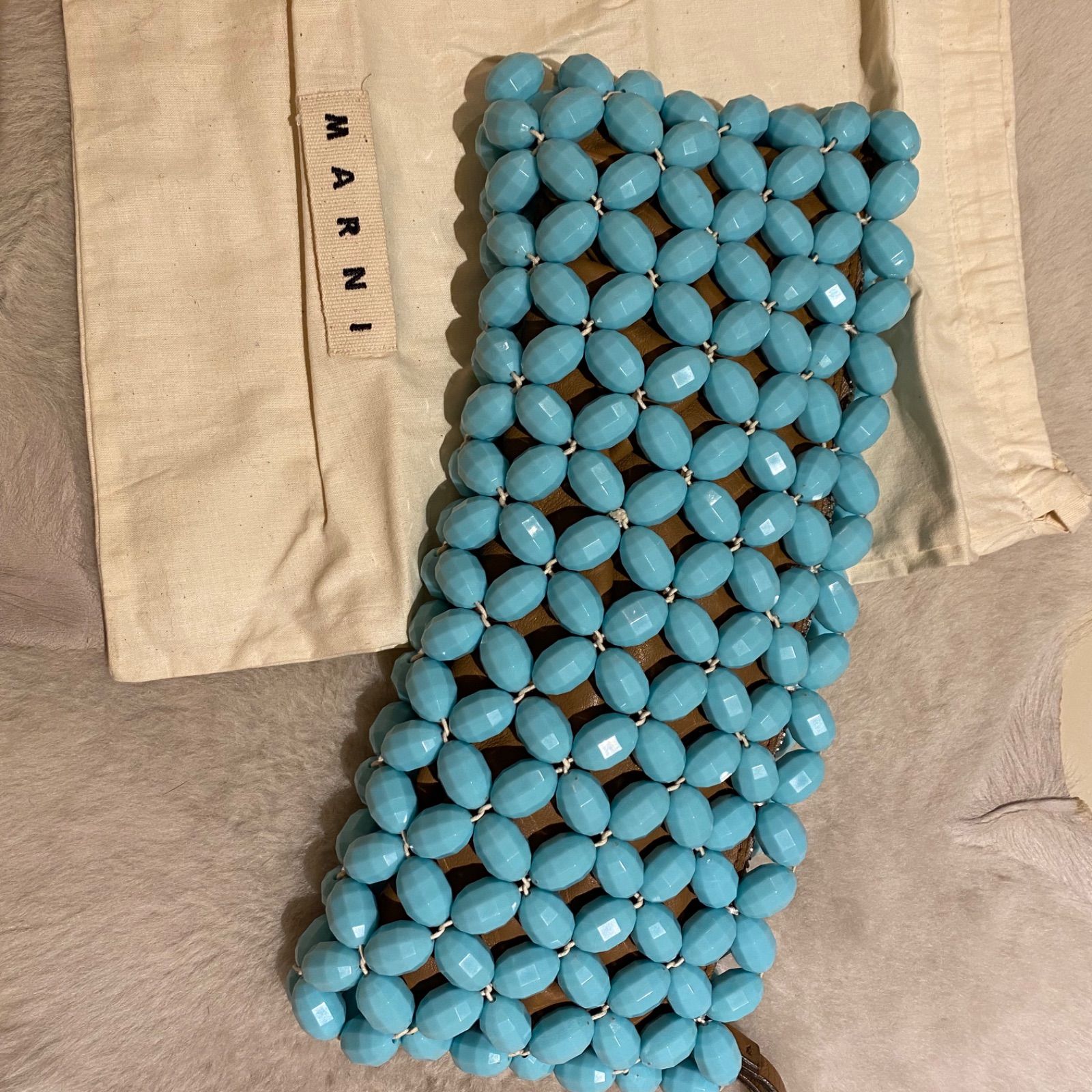 MARNI／clutch bag（マルニ）ビジュー レザー クラッチバッグ Marni