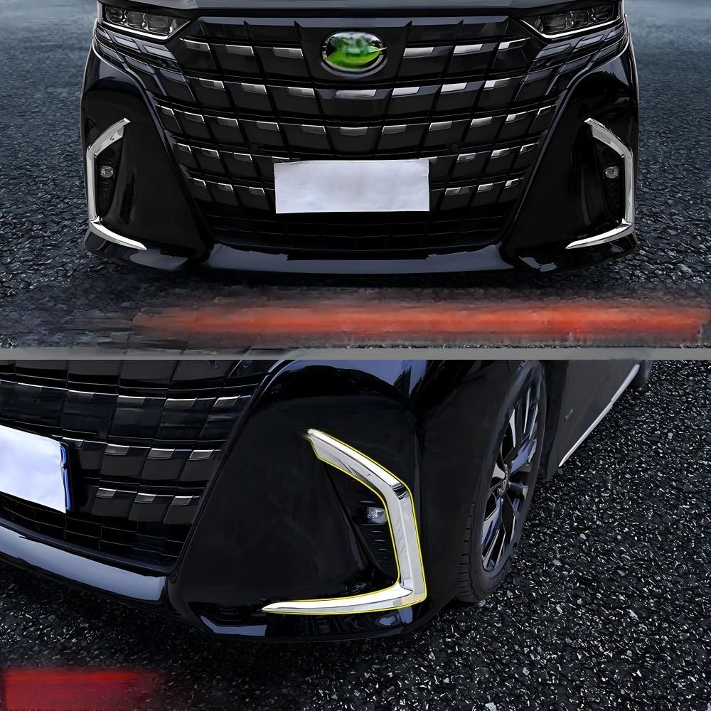 23年モデル トヨタ アルファード 40系 用 フロントフォグランプ アイブロウ アップグレード版 ガーニッシュ