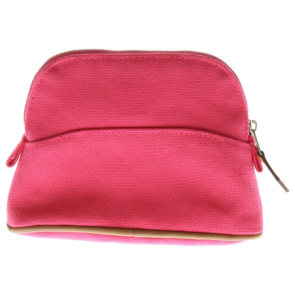 HERMES エルメス ボリードポーチ ミニミニ キャンバス ピンク