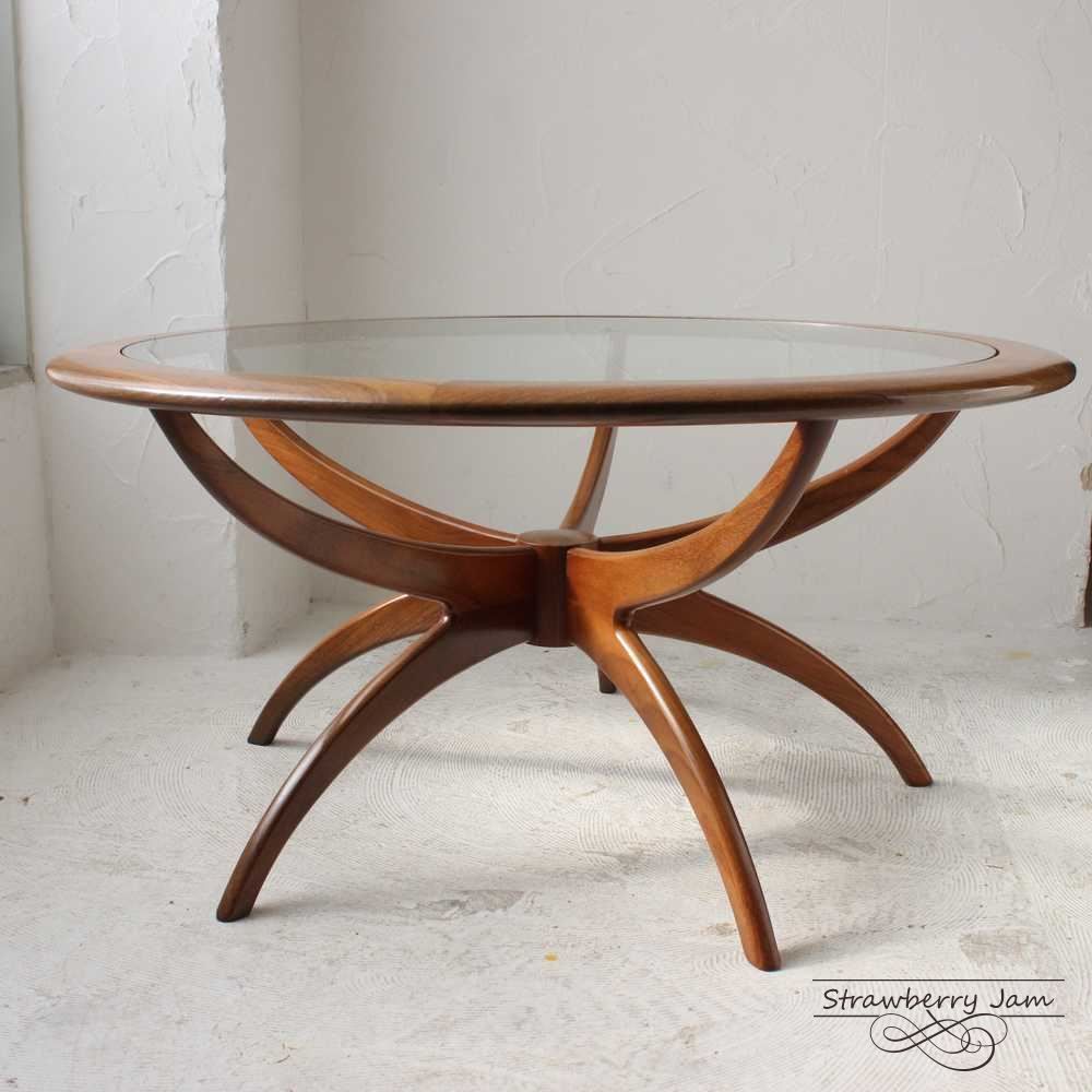 ガラステーブル サイドテーブル クローム スペースエイジ ミッド