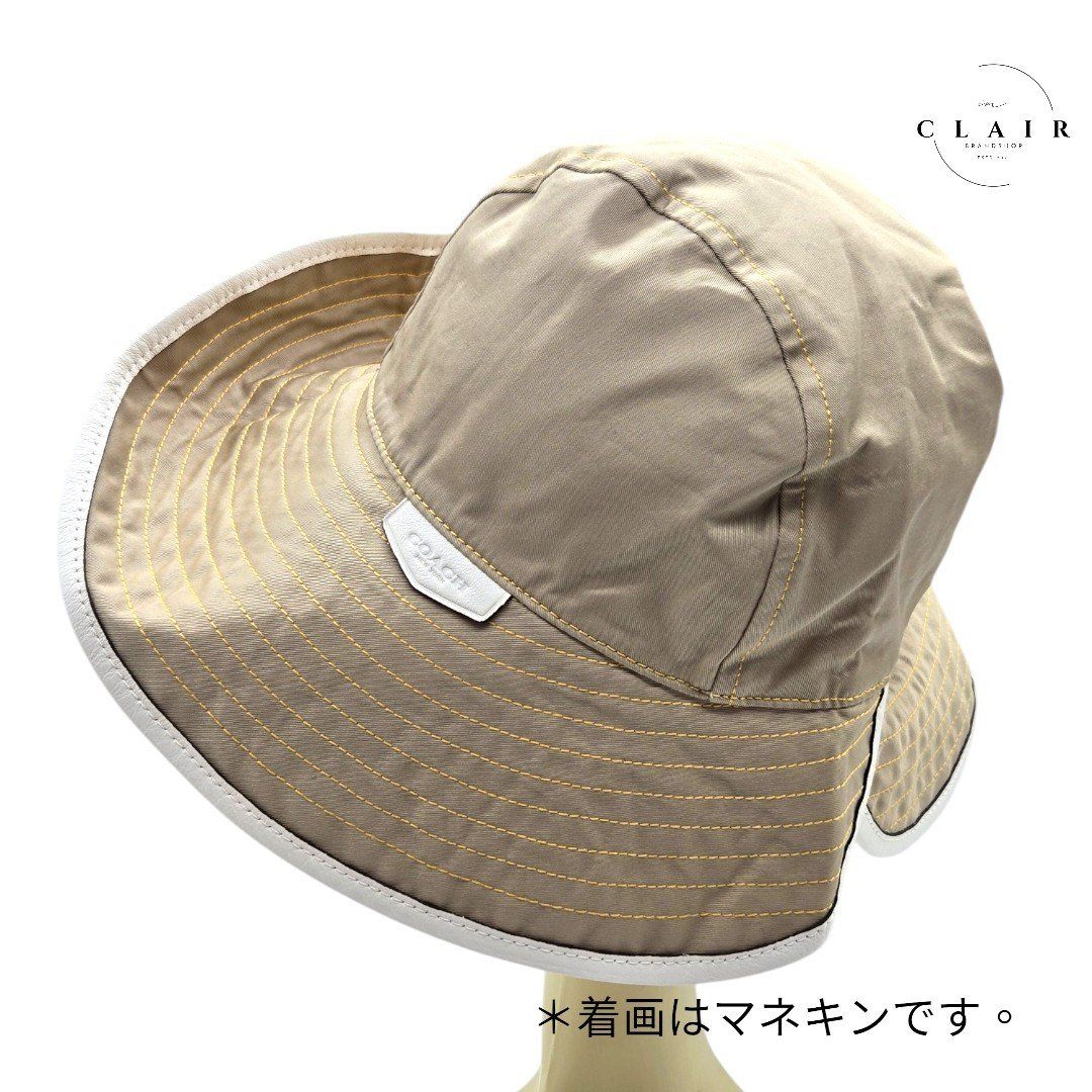 COACH バケットハット ベージュ XS/S コーチ COACH バケットハット 帽子 XS/S ベージュ 無地 - メルカリ