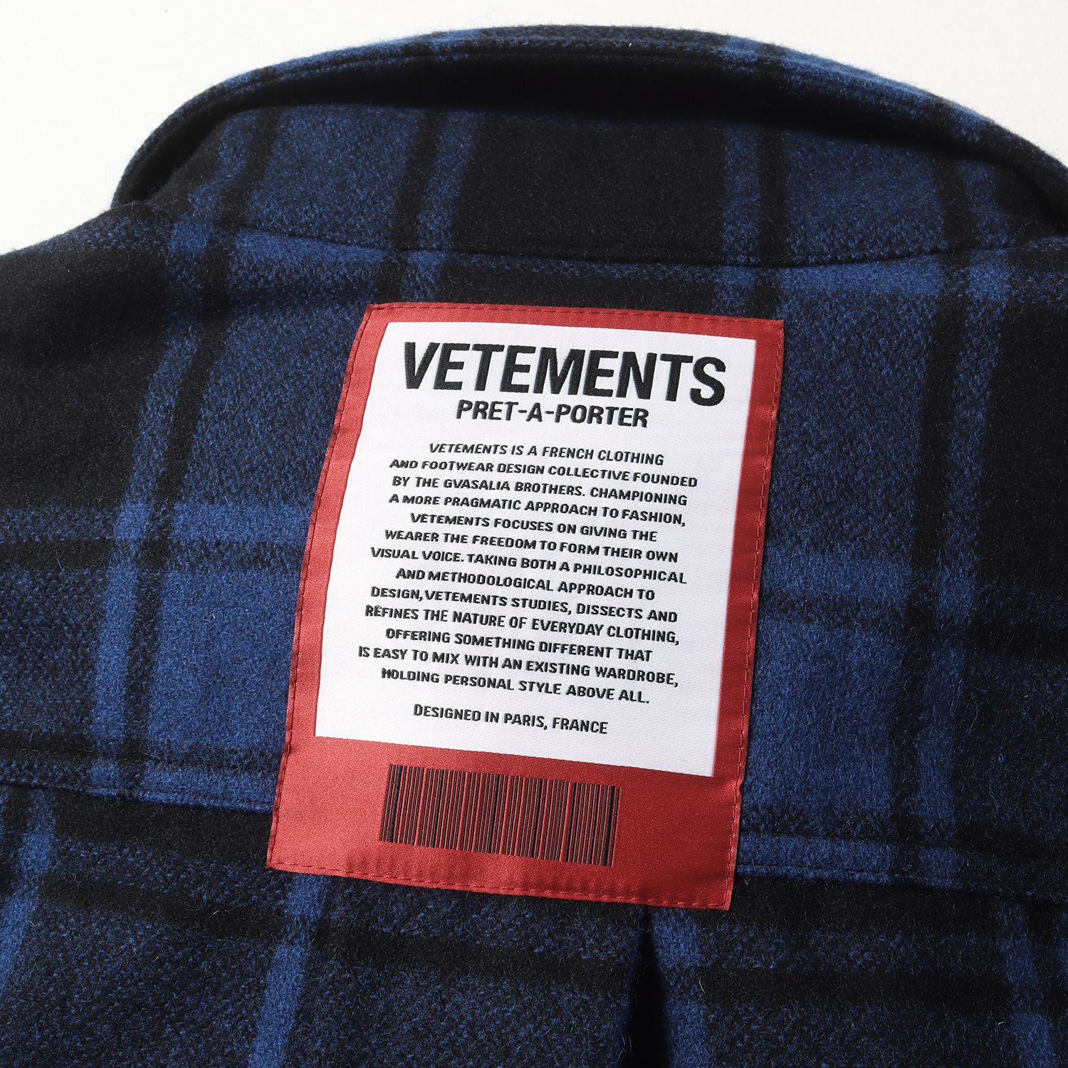 VETEMENTS ヴェトモン ジャケット サイズ:XS 21SS オーバーサイズ チェック ウール 裏地キルティング シャツジャケット  (PADDED FLANNEL SHIRT) ブルー ブラック トップス カジュアルシャツ【メンズ】 - メルカリ