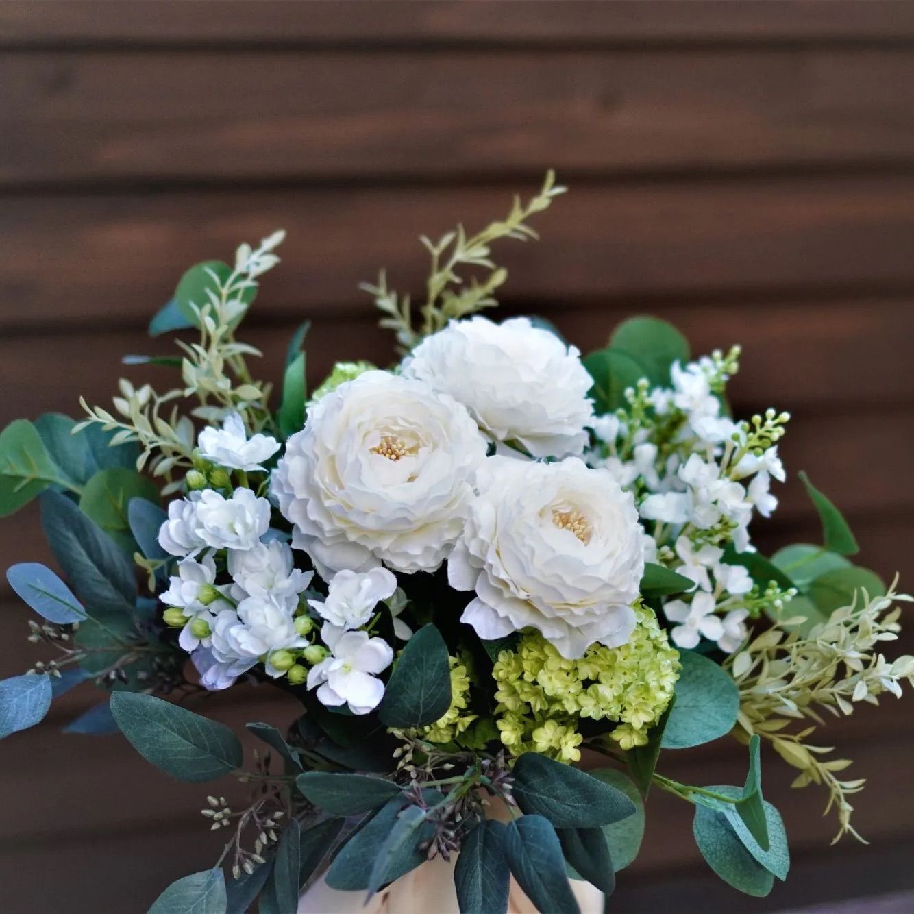 ✿ホワイトラナンキュラスブーケ （造花）新品　未使用品 ✿ホワイトラナンキュラスブーケ （造花）新品未使用品