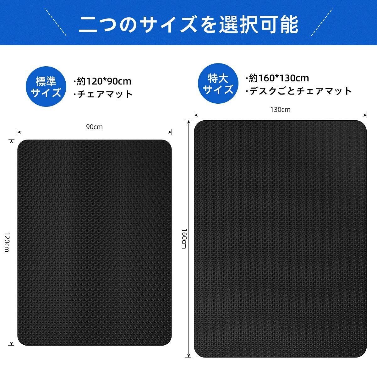 SALLOUS ポリ塩化ビニル デスクごとチェアマット ゲーミングチェア