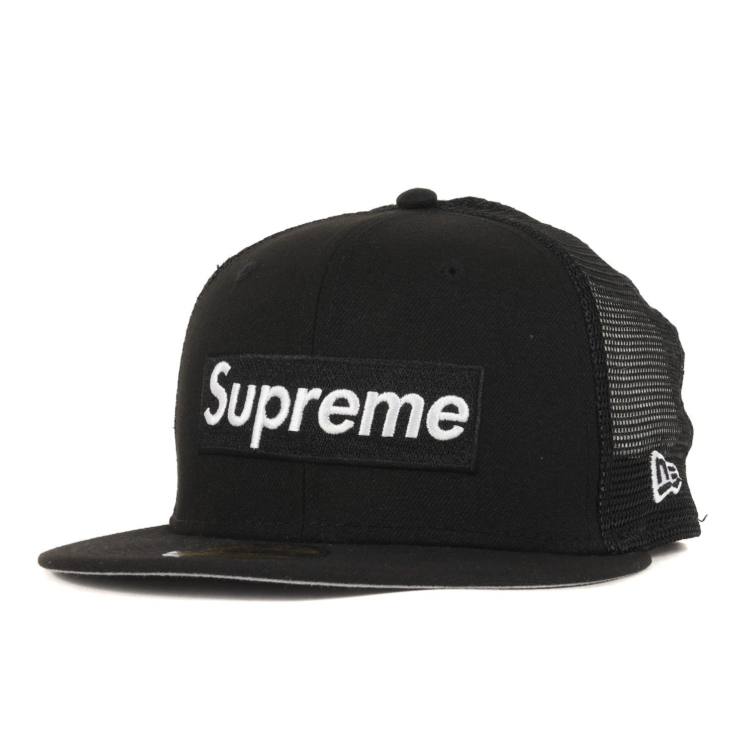 Supreme シュプリーム キャップ サイズ:7 1/2(59.6cm) 23SS NEW ERA ボックスロゴ ベースボール メッシュキャップ Box Logo Mesh Back ブラック 黒 ブランド 帽子【メンズ】