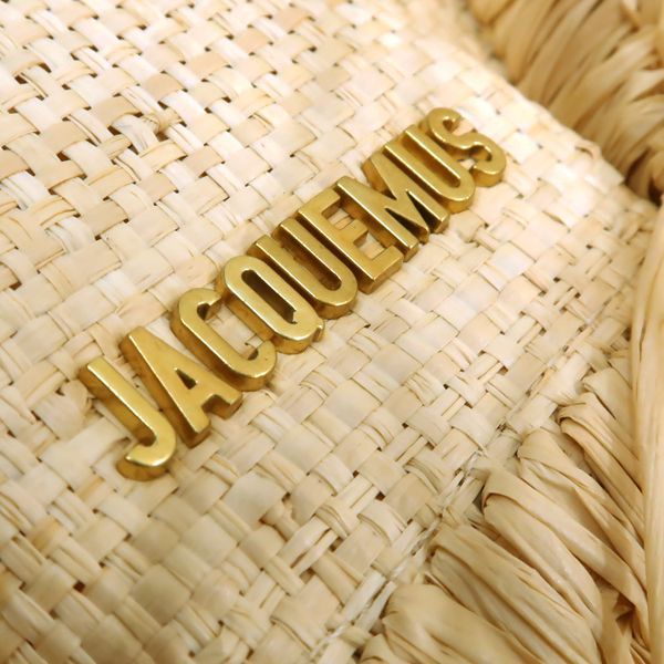 JACQUEMUS フリンジ バッグ ラフィア ストロー 藁編み 美品 jacquemusジャックムス フリンジラフィアストロー藁編みバッグ