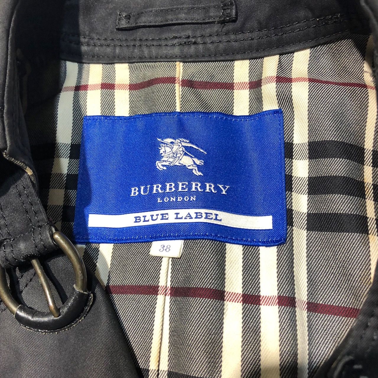 大人気新作 LABEL BLUE 美品✨BURBERRY M 黒 38 ラメ ファーコート