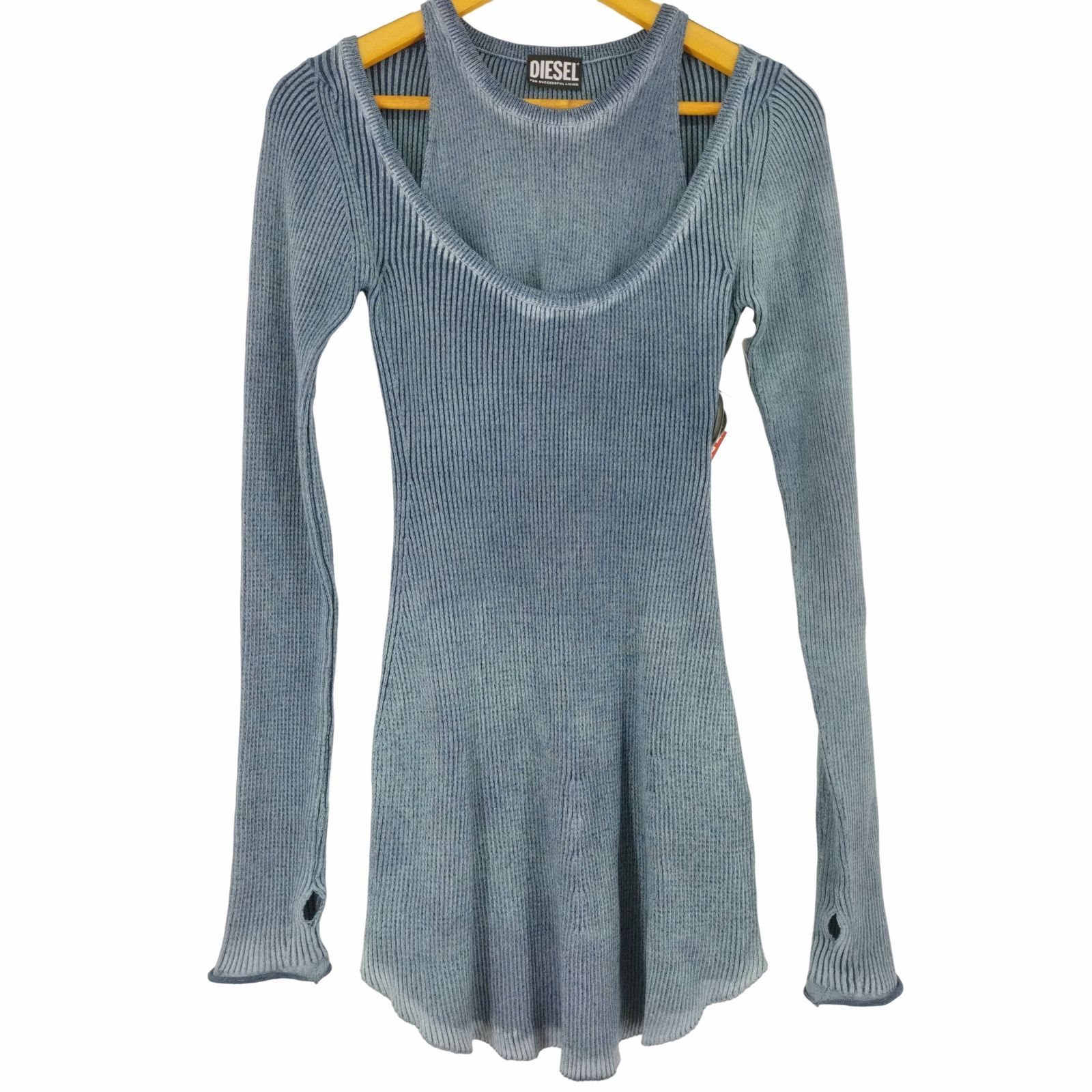 ディーゼル DIESEL 23SS M-Ica コットンニットレイヤードワンピース  