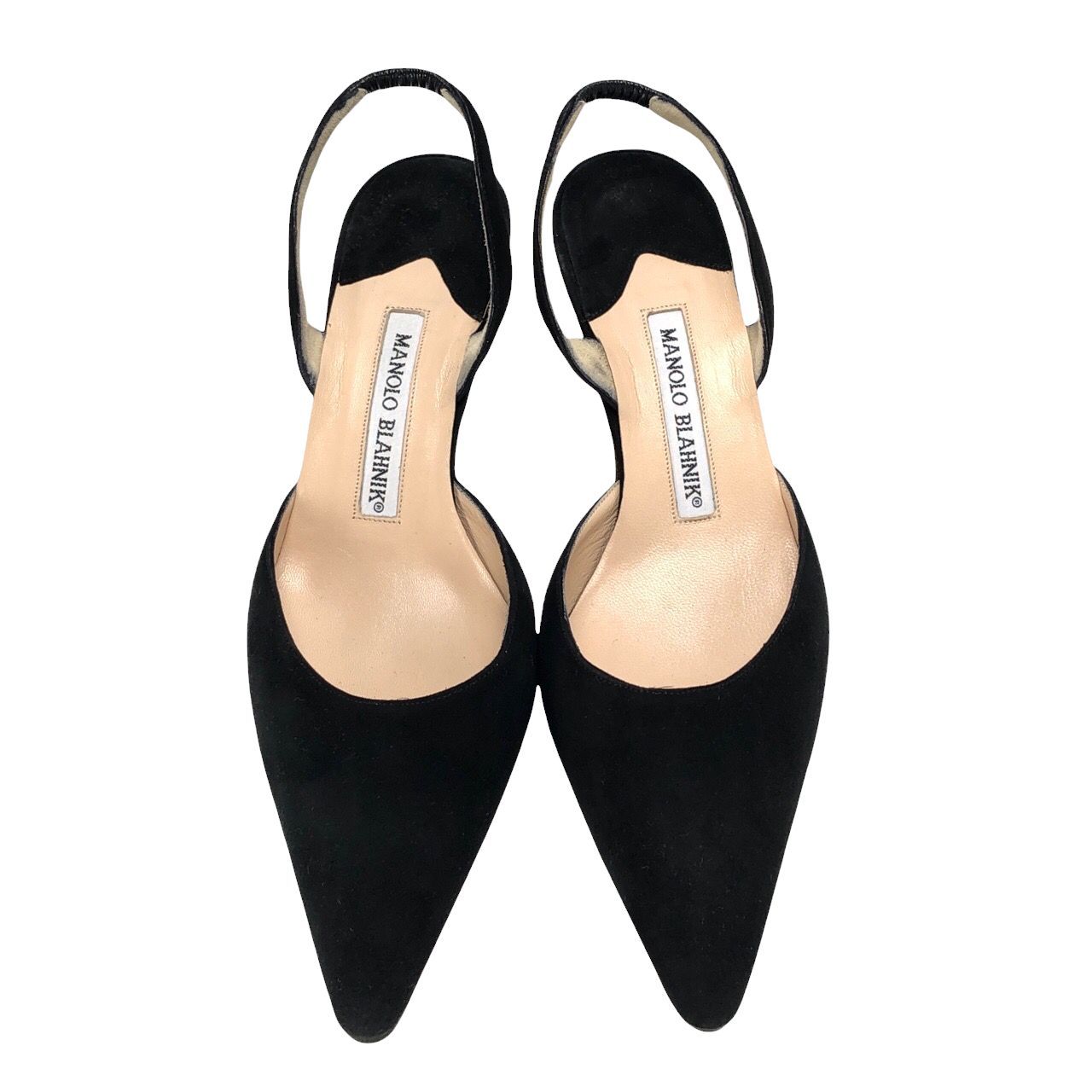 マノロブラニク パンプス CAROLYNE キャロリン スエード スリング ブラック