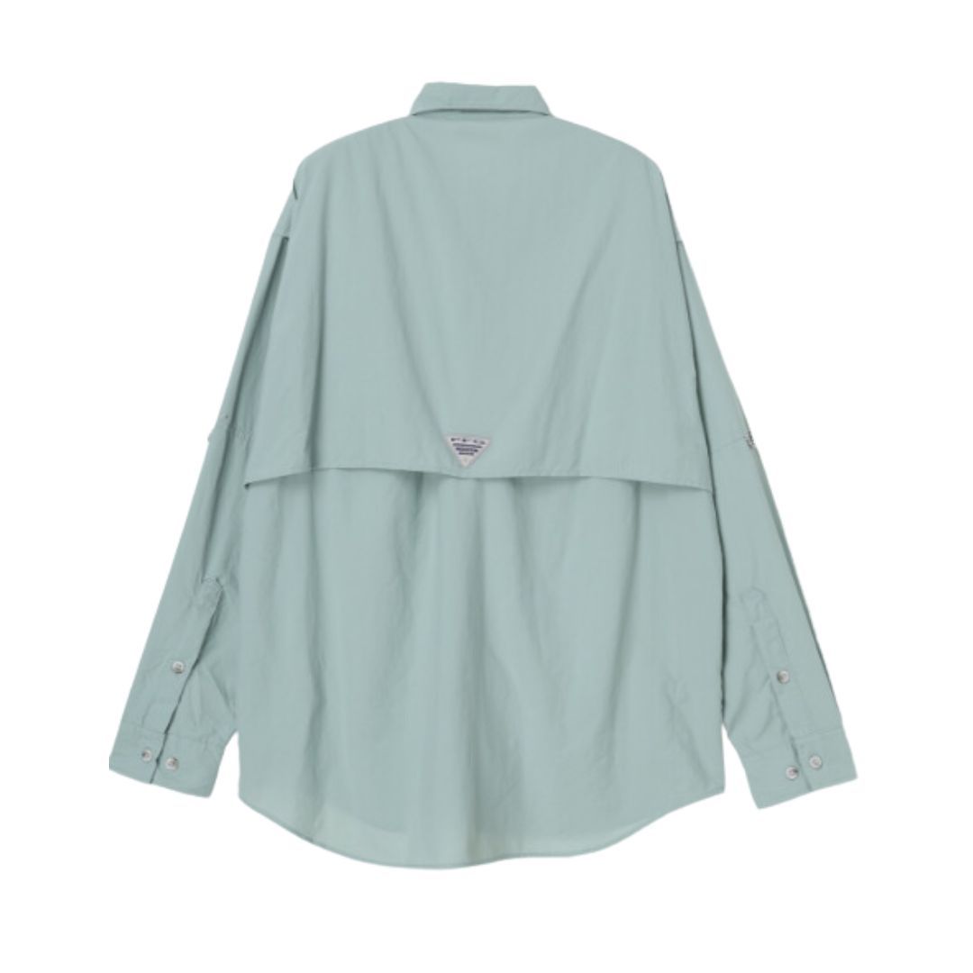 コロンビア バハマII ロングスリーブシャツ 461Crushed Blue Lサイズ FM7048