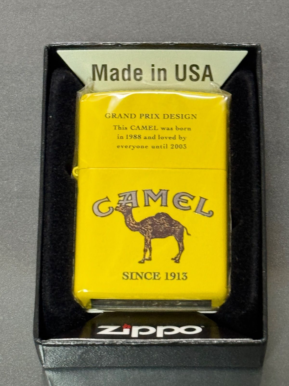 zippo CAMEL SINCE 1913 キャメル イエロー 2020年製 YELLOW ラクダ 両面デザイン 当選品 総選挙 デットストック ケース 保証書