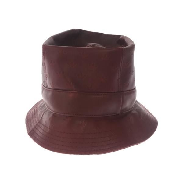 牛革レザー　スタッズ装飾　バケットハット 牛革レザースタッズ装飾バケットハット