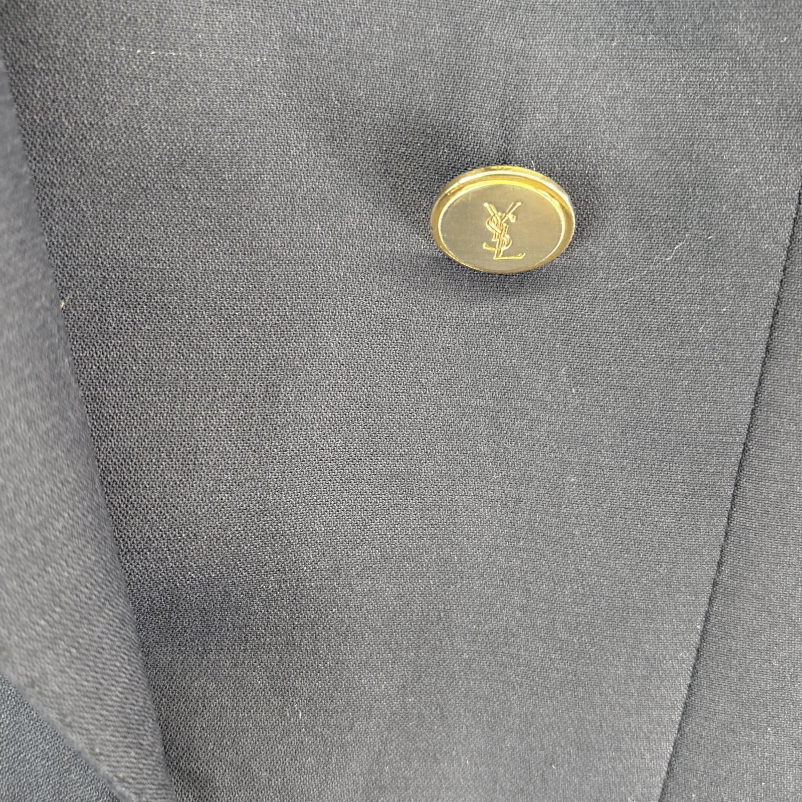 Yves Saint Laurent テーラードジャケット　金ボタンブレザー　L Yves Saint Laurent YSL Gold Button double breasted Blazer | eBay