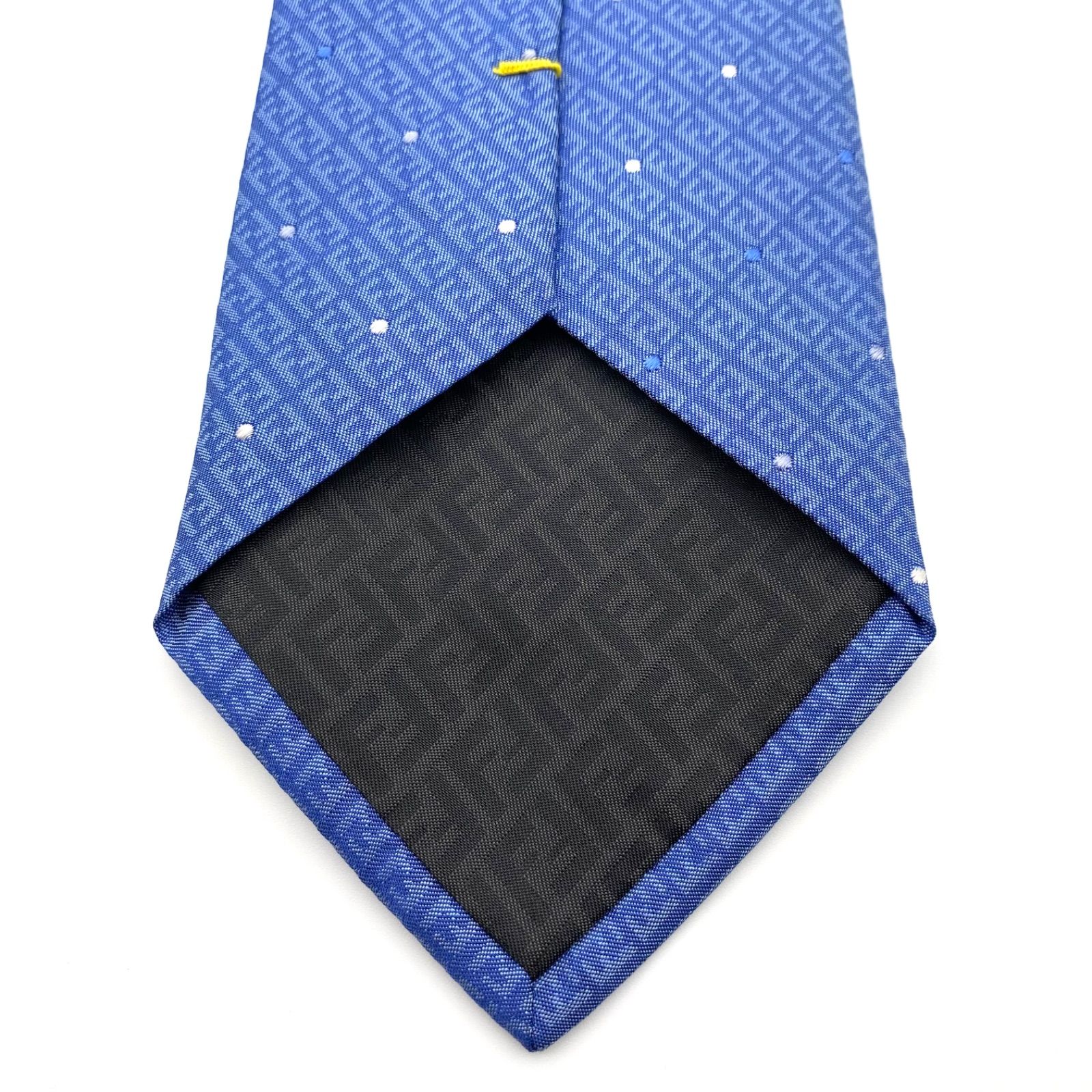 未使用✨FENDI フェンディ ネクタイ ズッカ柄 ロゴグラム ブルー