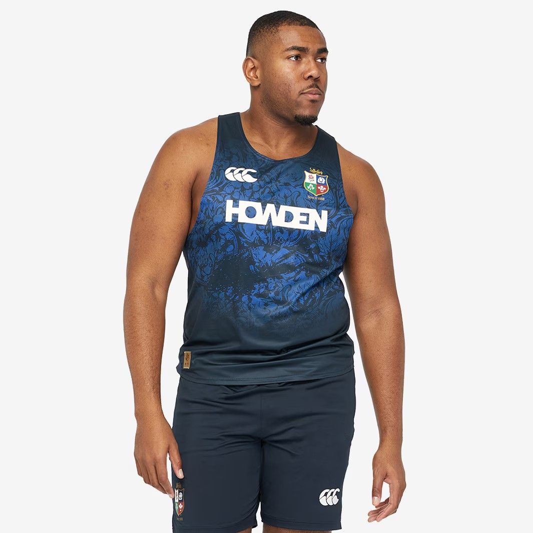 Lサイズのみ カンタベリー ラグビー ブリティッシュ＆アイリッシュ ライオンズ 2025 シングレット タンクトップ 紺 ネイビー 公式モデル 日本未発売