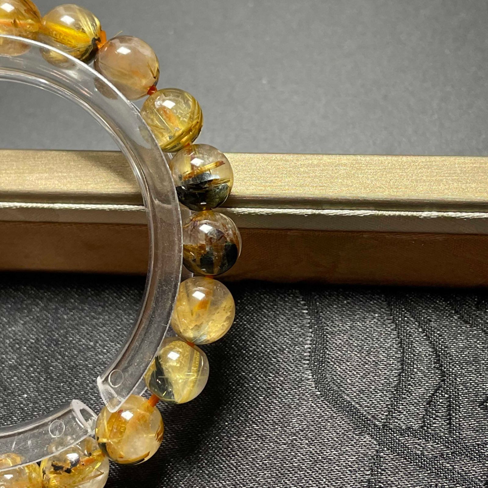 高級 EU製 ☆太陽花タイチンルチル☆黄金針水晶 金運 開運