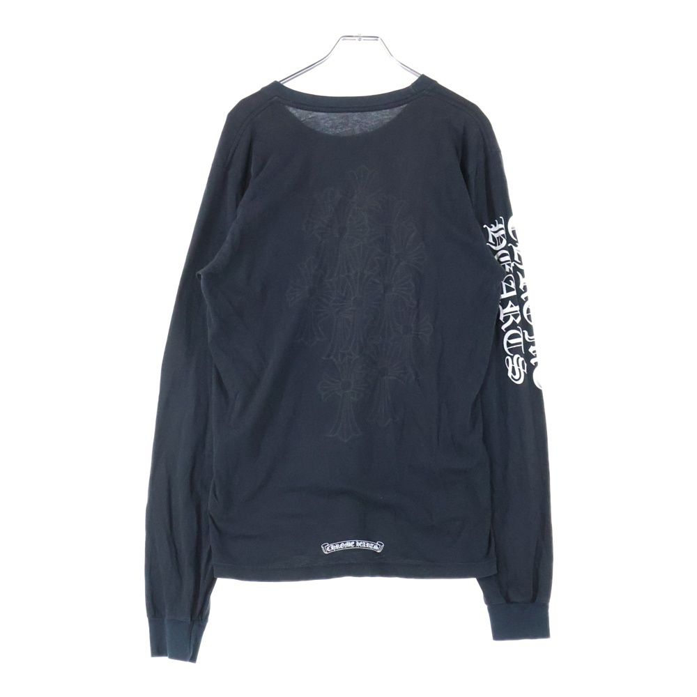 CHROME HEARTS クロムハーツ CEMETERY バックセメタリープリント クルーネック 長袖Tシャツ ブラック