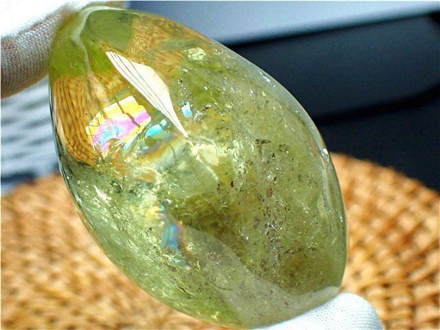 天然石 AAA級【金運UP】☆天然レインボーシトリン原石YTHB86D3/43D01D