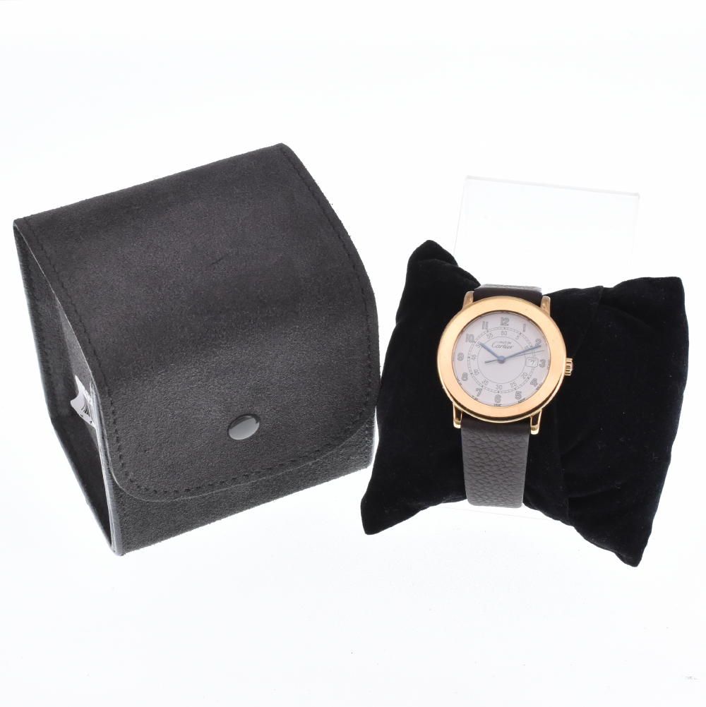 カルティエ CARTIER W100844B マスト ロンド ヴェルメイユ LM デイト