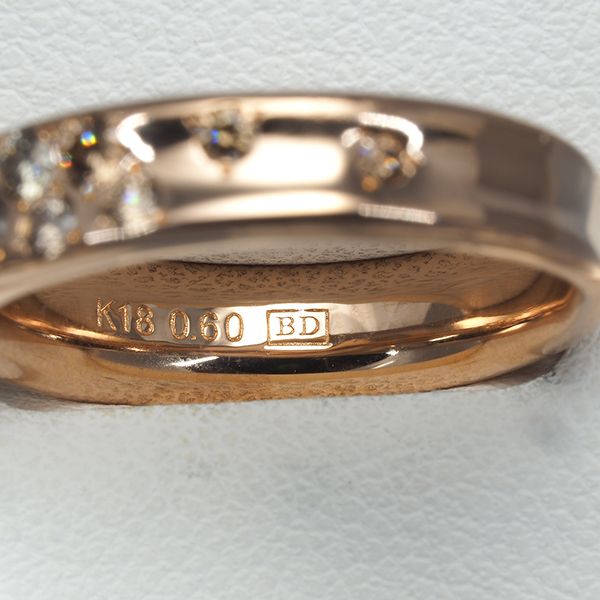 カシケイ リング ダイヤ ダイヤモンド 0.60ct メランジェ 12号 K18PG  