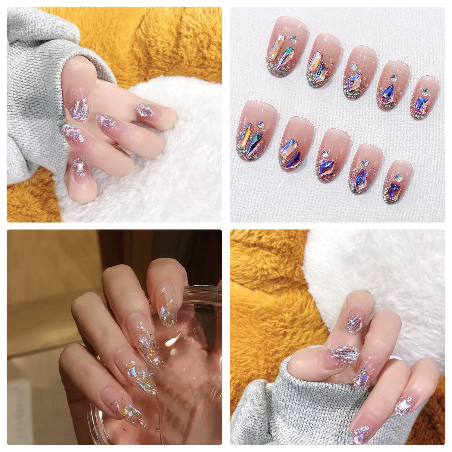 新品・未使用】（120個）大容量セット ネイルストーン ネイルパーツ