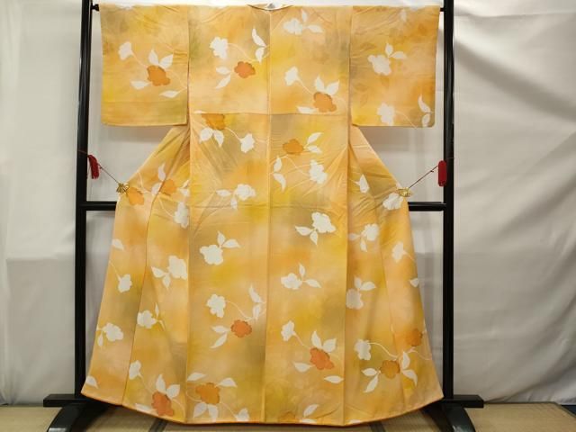 平和屋着物●染色工芸作家　本郷葵虹　小紋　鱗文　暈し染め　正絹　逸品　AAAY1746np 平和屋着物○染色工芸作家 本郷葵虹 小紋 鱗文 暈し染め