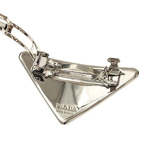 PRADA トライアングルロゴ クリップ シルバー PRADA プラダ メタル
