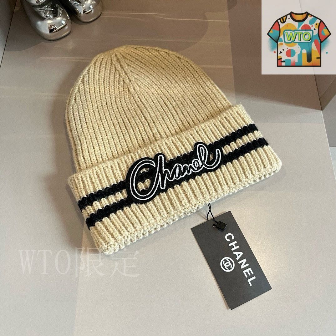 今日特価】Chanel 2024 秋冬新作 ニットキャップ-1-1-WTO輸入