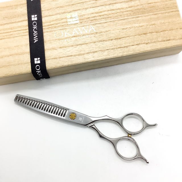 オオカワプロシザーズ オオカワプロシザーOKAWA PRO SCISSORS J-series 212 メガネ シザー セニング 美容ハサミ すきばさみ 美容師 理容師 約20～25% 右利き 5.8インチ sc2625