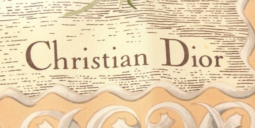 クリスチャン・ディオール Christian Dior スクエアスカーフ 気球 薔薇