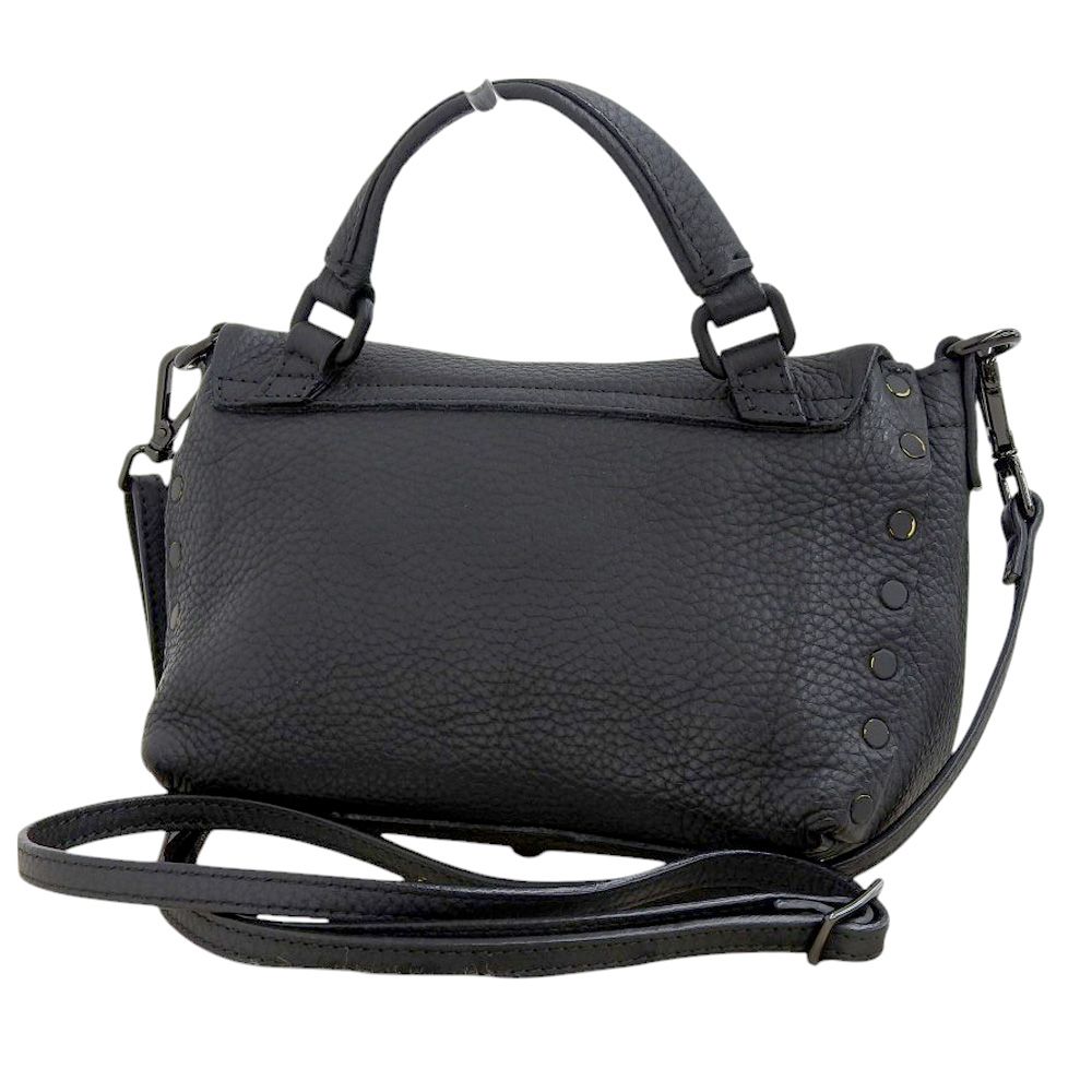 ザネラートPostina M 2WAY 黒 レザー メッセンジャーバッグ ZANELLATO ザネラート ショルダーバッグ 2WAY POSTINA M＋