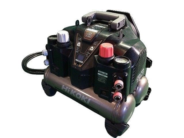 比較的 HiKOKI ハイコーキ 100V 高圧 常圧 エアコンプレッサー EC1245H3 ブラック 8L 45気圧 静音 低振動